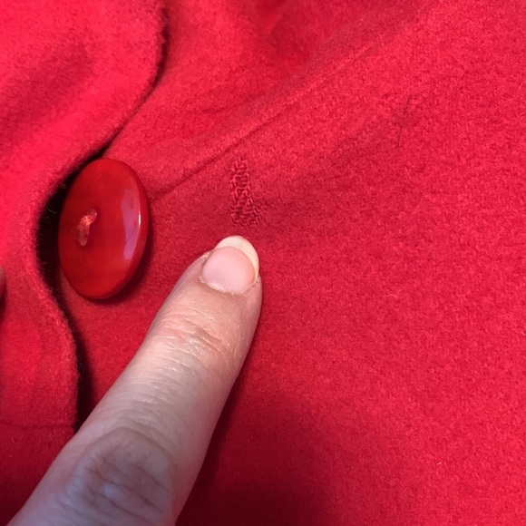 Avoca collection wicklow Ireland red hooded Cloak long wool coat tartan medium - Picture 14 of 16